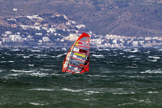 Dunkerbeck at full speed - PWA World Cup Catalunya Costa Brava 2011 ©  John Carter / PWA http://www.pwaworldtour.com